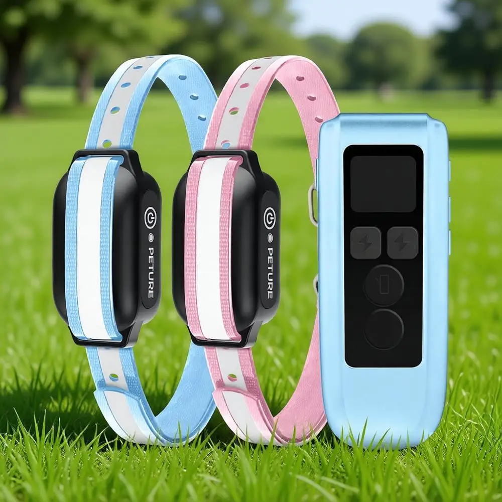 

2 Pack - 3300t IPX7 Waterproof Shock Collar with Vibration, Shock & Shock Levels, Remote Training for Medium Large Dogs (10-120l