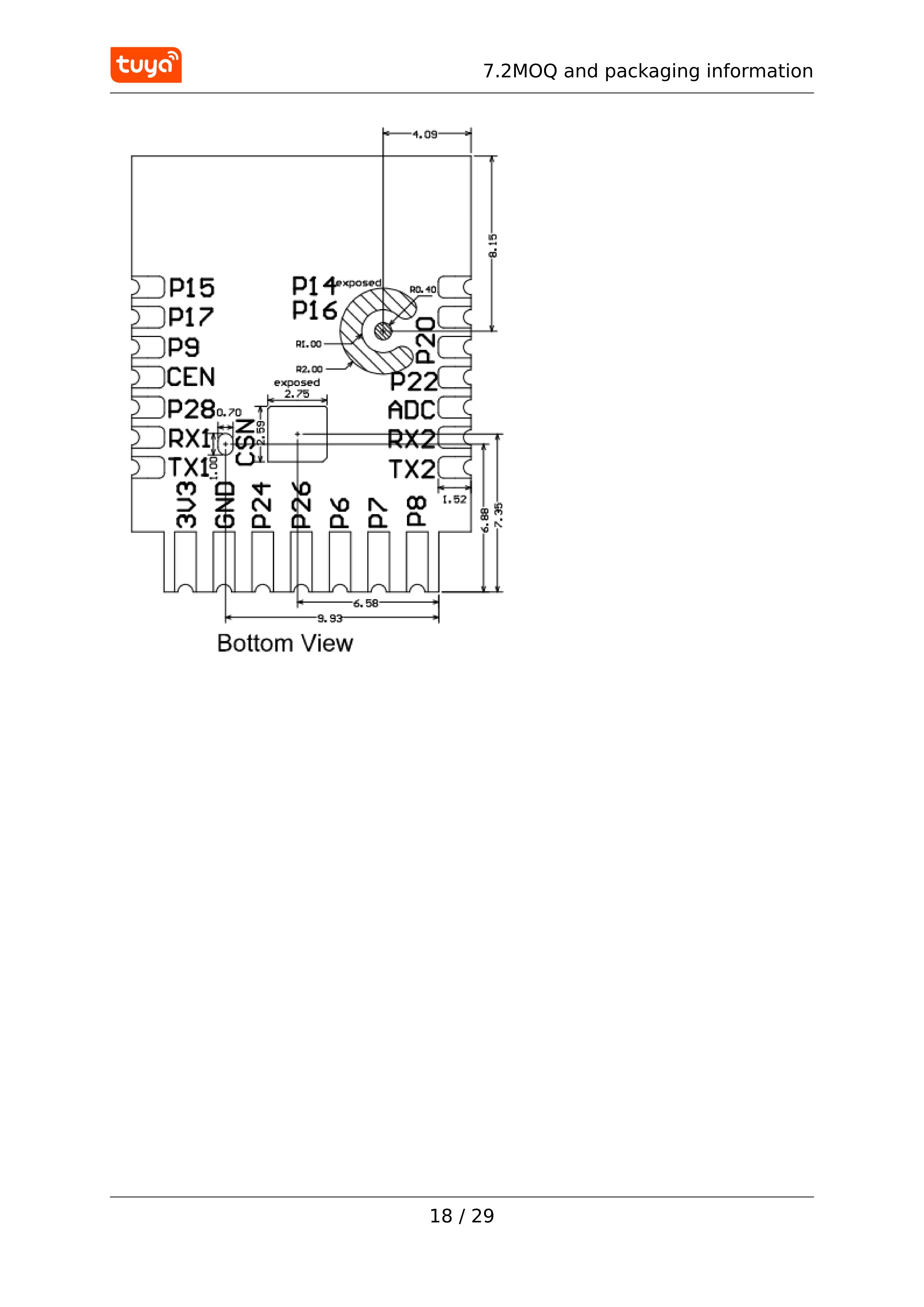Tuya CBU-Modul CBU-IPEX Energiesparendes WiFi/Bluetooth, Unterstützt AP- und STA-Dual-Role-Verbindung, BK7231N Drahtloser RF-Chip – Detail 18