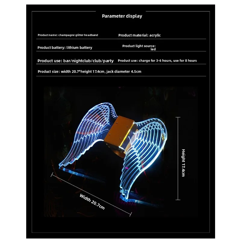 مشرق الهذيان LED تضيء زجاجة شمبانيا بار حفلة فلاش عصا نادي KTV الرقص متوهجة لعبة USB قابلة للشحن متعدد الألوان الإضاءة #2