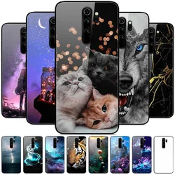 Tempered Glass Phone Cases for Xiaomi Redmi Note 8 9 Pro 8T 8Pro 9 9S 7 Note9 9Pro Note8 8pro Cover Hard PC Back Coque Shells