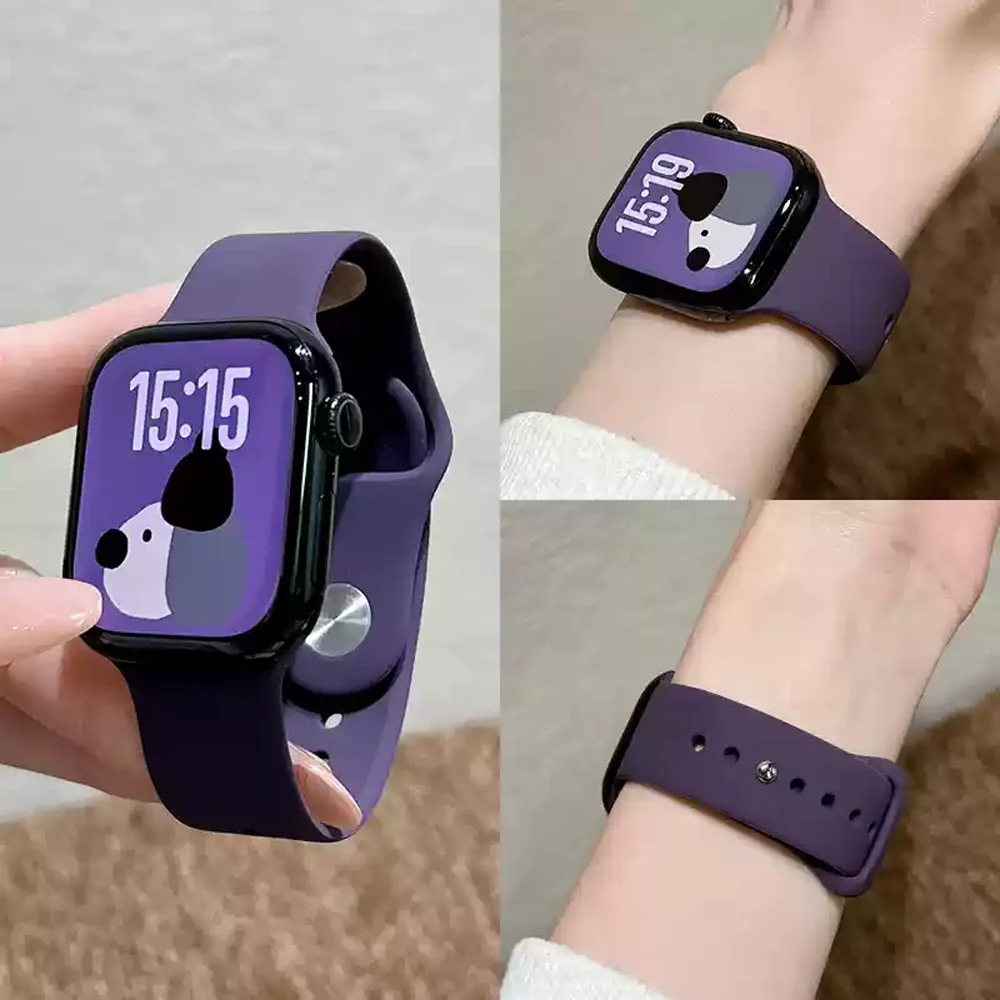سيليكون الفرقة ل أبل أشرطة 40 مللي متر 49 مللي متر 44 مللي متر 45 مللي متر 46 مللي متر 42 مللي متر 41 مللي متر 38 مللي متر سوار رياضي iWatch سلسلة 10 9 8 3 SE الترا 2