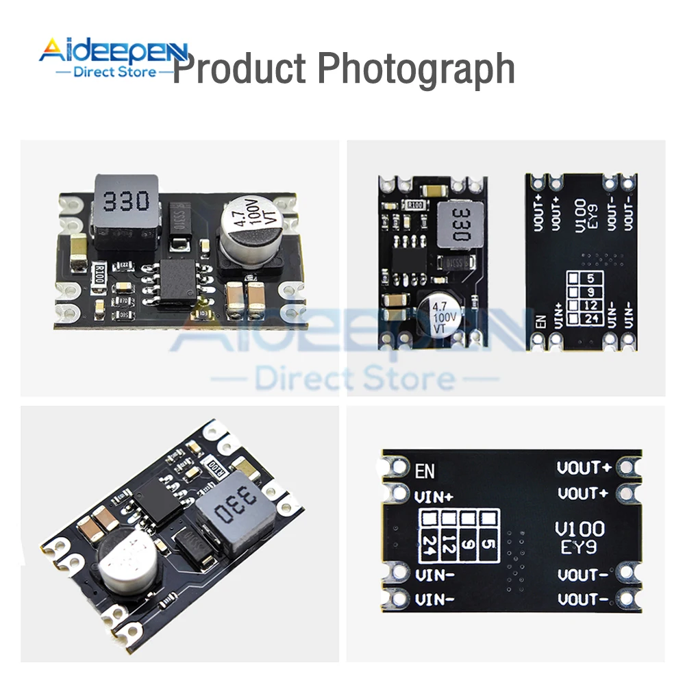 3A Mini DC-DC Buck Step Down Converter Board Module 6V-100V to 5V 9V 12V 24V DC DC Voltage Regulator PCB Board Power Buck Module