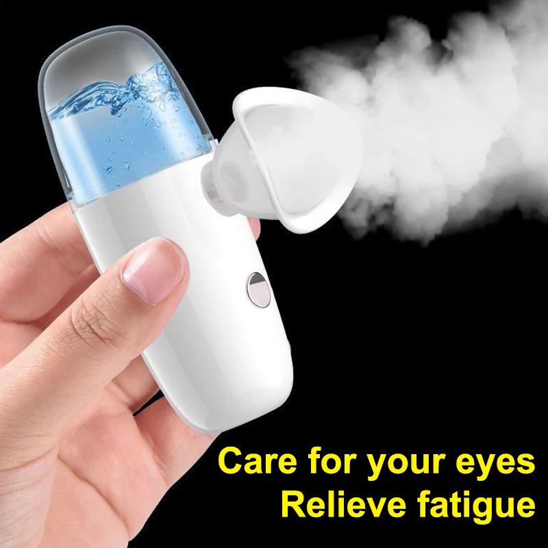 Nano Spray Eye Massage Instrument Facial Sprayer Humidifier USB Nebulizer Face Steamer Moisturizing Beauty Health Skin Care Tool