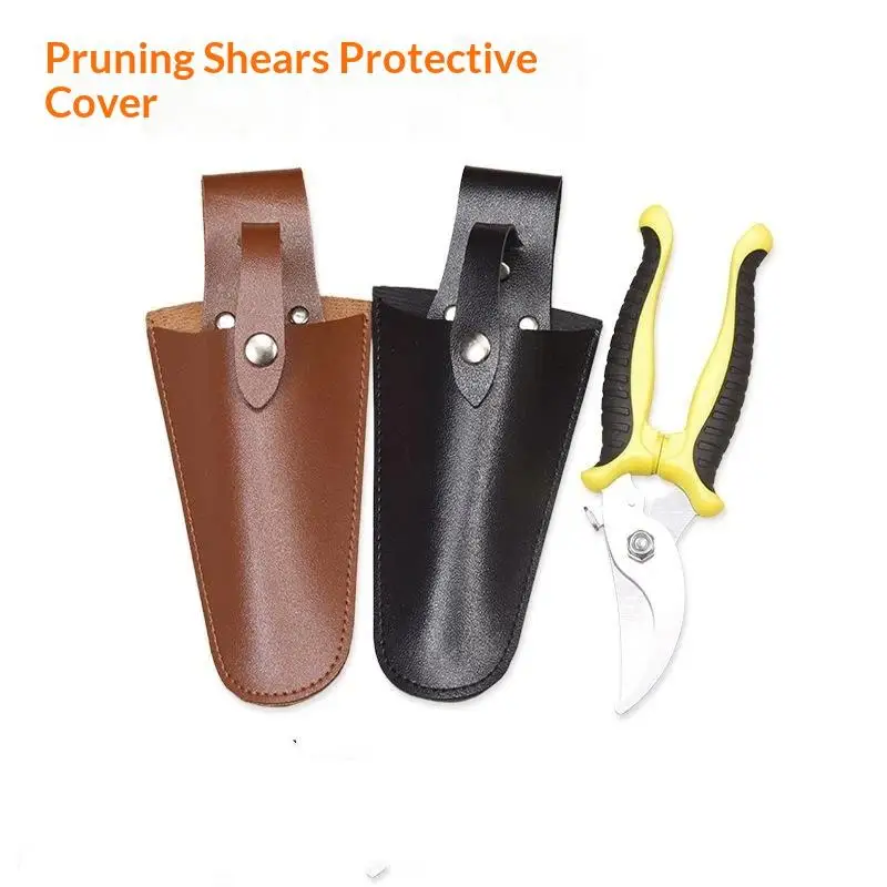 Leather Electrician Tool Storage Pouch Multi Functional Waist Buckle Design Gardening Pruning Tool Bag for Outdoor Work