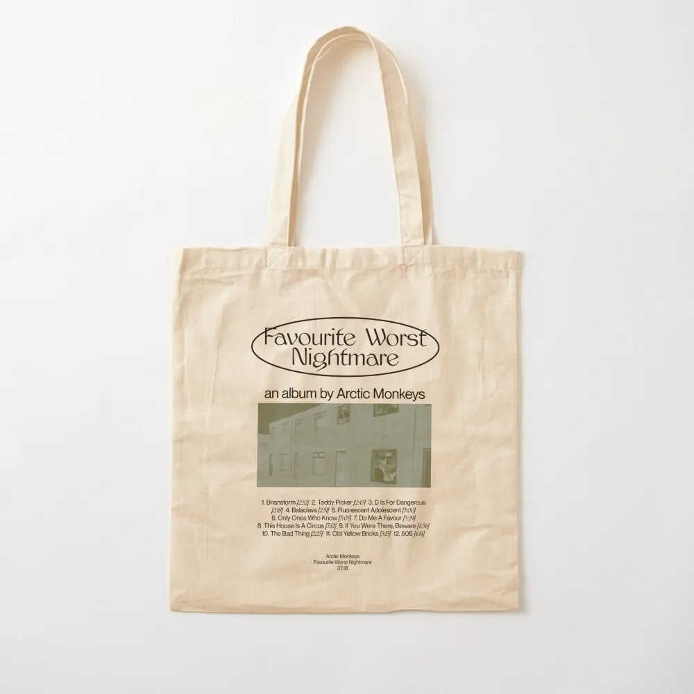 Favourite Worst Nightmare - Arctic Monkeys Tote Bag shopping trolley bag canvas tote bag bags for women Canvas Tote