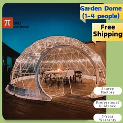 Geodesic Dome Glamping Camping Tent, Outdoor Hotel Resort Dome  Igloo House,  Transparent Star Dome Tent