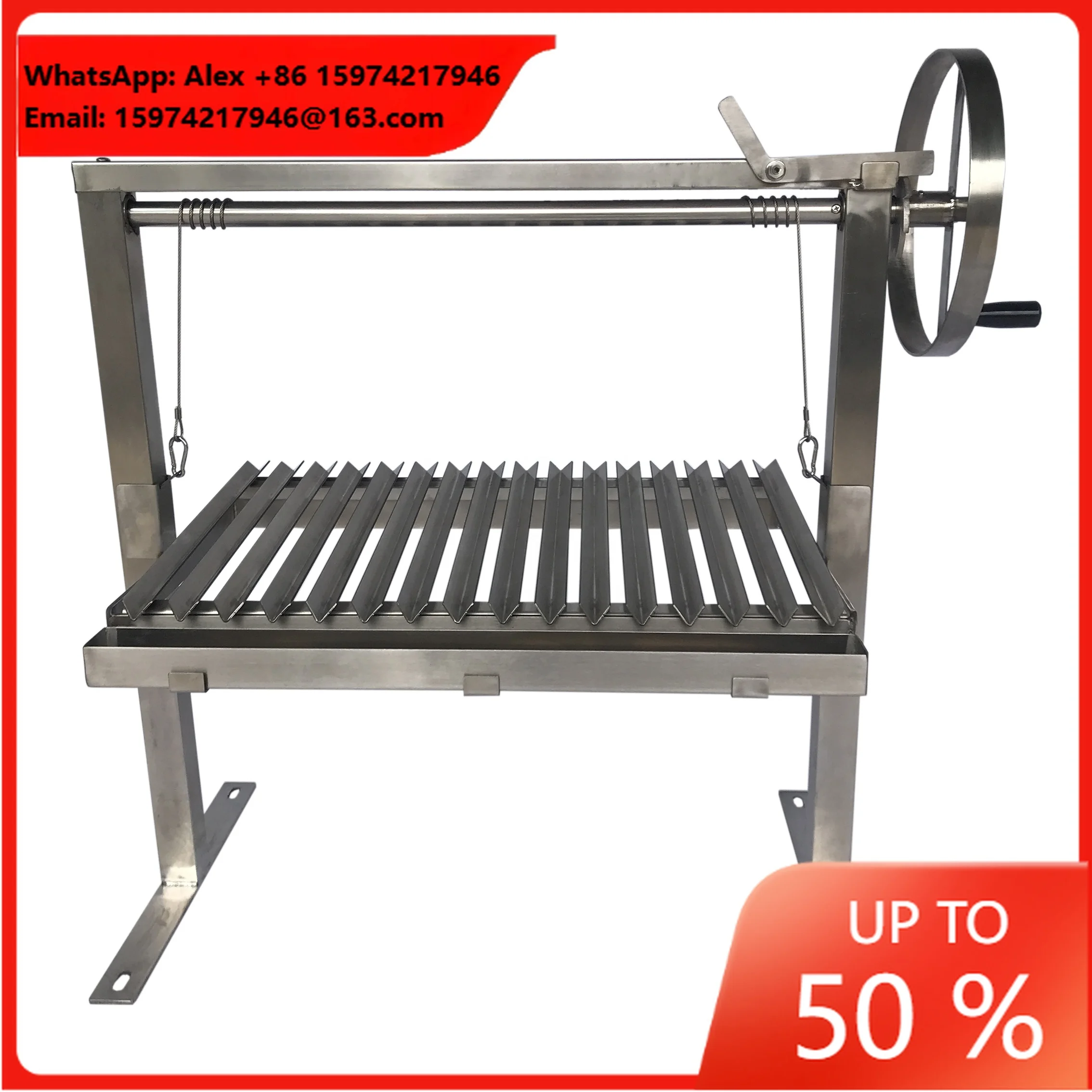 Hot Selling Argentine Barbecue Grill Height Adjustable Santa Maria Grill For Camping