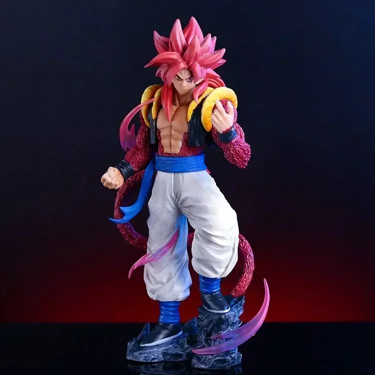 Anime Dragon Ball Gogeta Super Saiyan 4 Figure 25cm Son Goku with Vegeta Combo Figurine Pvc Model Figure Doll Toy Gift