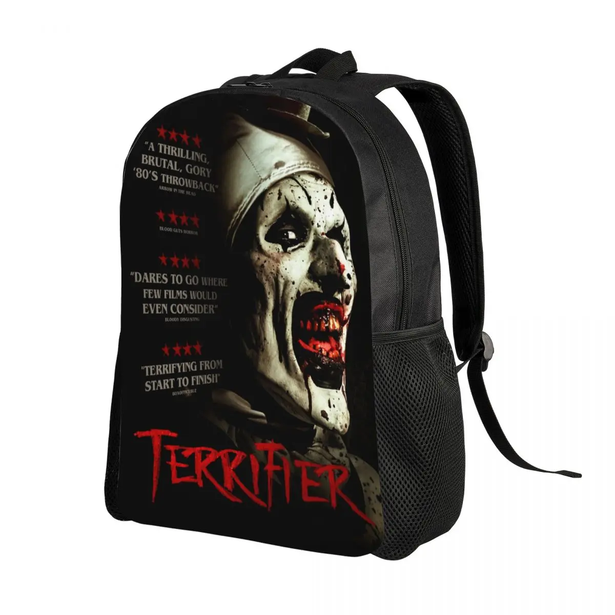 Custom Halloween Horror Movie Terrifier Clown Laptop Backpack Men Women Basic Bookbag for School College Students Bags