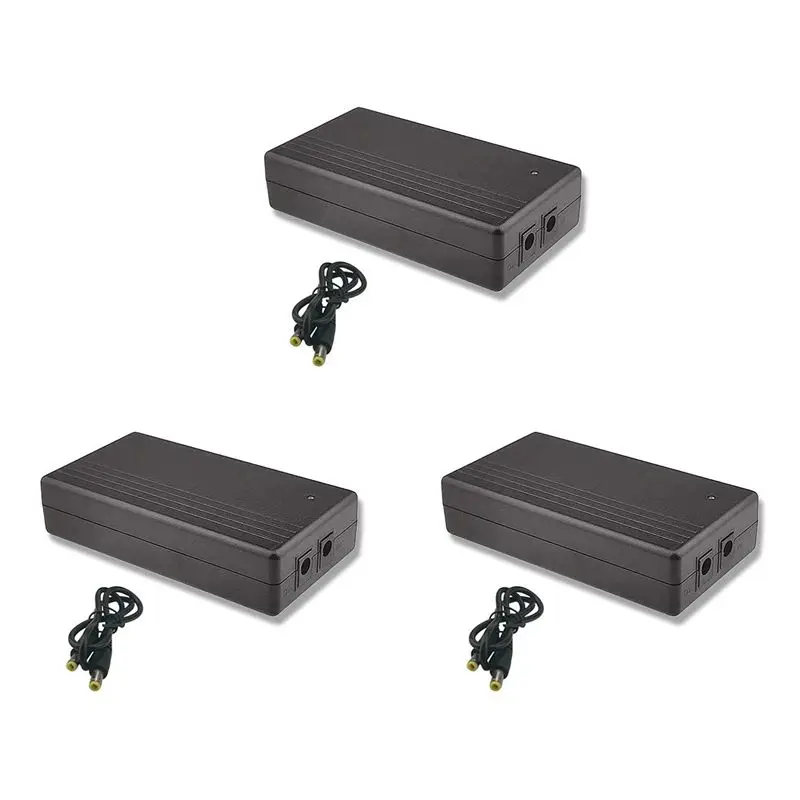 

AS62 3X 12V 1A 14.8W Multipurpose Mini UPS DC Battery Backup Security Standby Power Power Supply Uninterruptible Power Supply