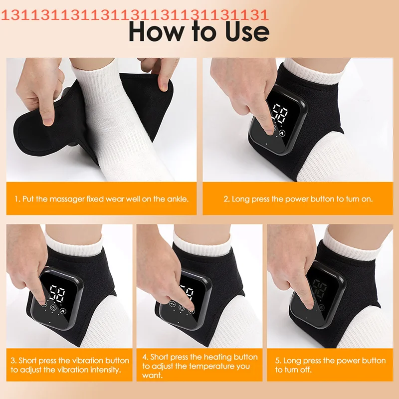トリプル機能の加熱式フット＆アンクルマッサージャー、振動と圧縮を用いたもの