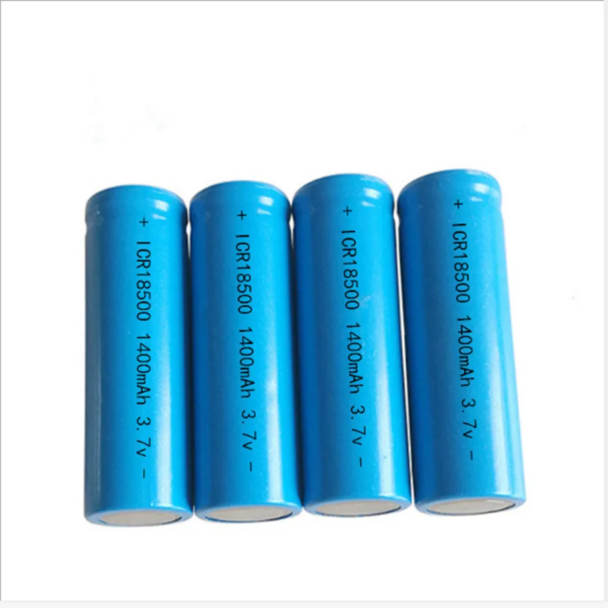 4pcs/lot 18500 rechargeable battery 1400mAh 3.7V rechargeable lithium ion for flashlight shaver