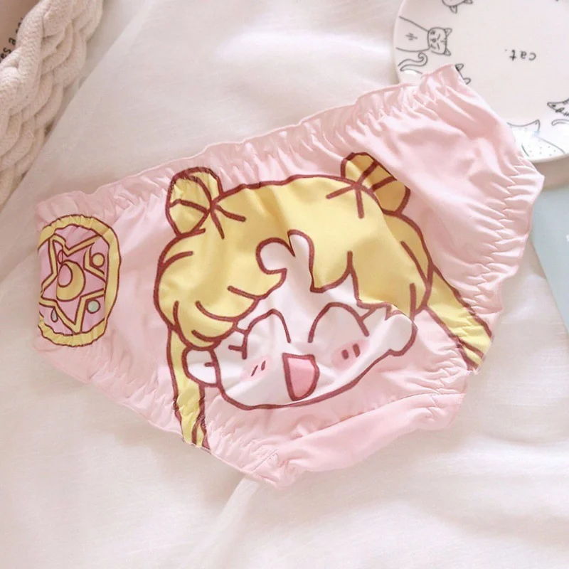 Lingerie Cute Panty Underwear Women Panties Kawaii Cartoon Print Japanese Lolita Panti Sexy Anime Brief for Girls трусы женские