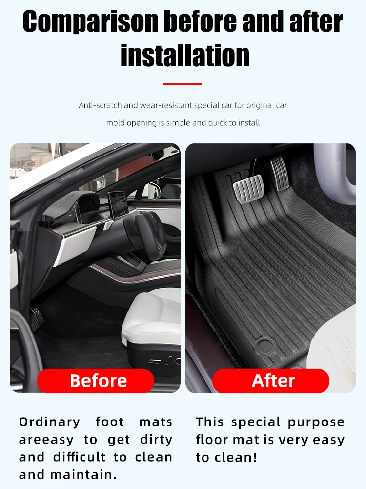 Car Floor Mats for Toyota Camry 2012-2026 Waterproof Non-slip Car Mats TPE 3D Carpet Car Foot Mat Carpets