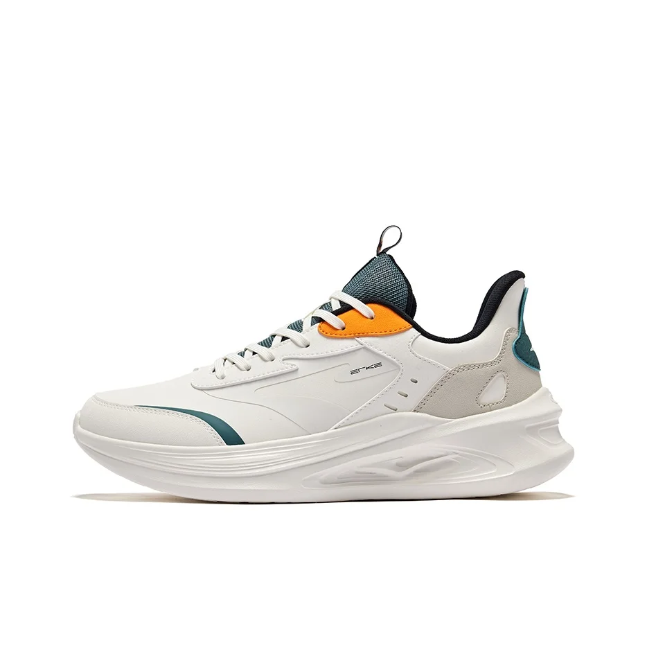 

Erke Lingyue 2.0 Cushioning Waterproof Rebound Low top Running Shoes Men's Microcrystal White Pine Green 51124403133-004