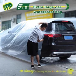 400cmX700cm PE Can hold plastic bags for cars SUV MPV , waterproof, dustproof, and flood proof