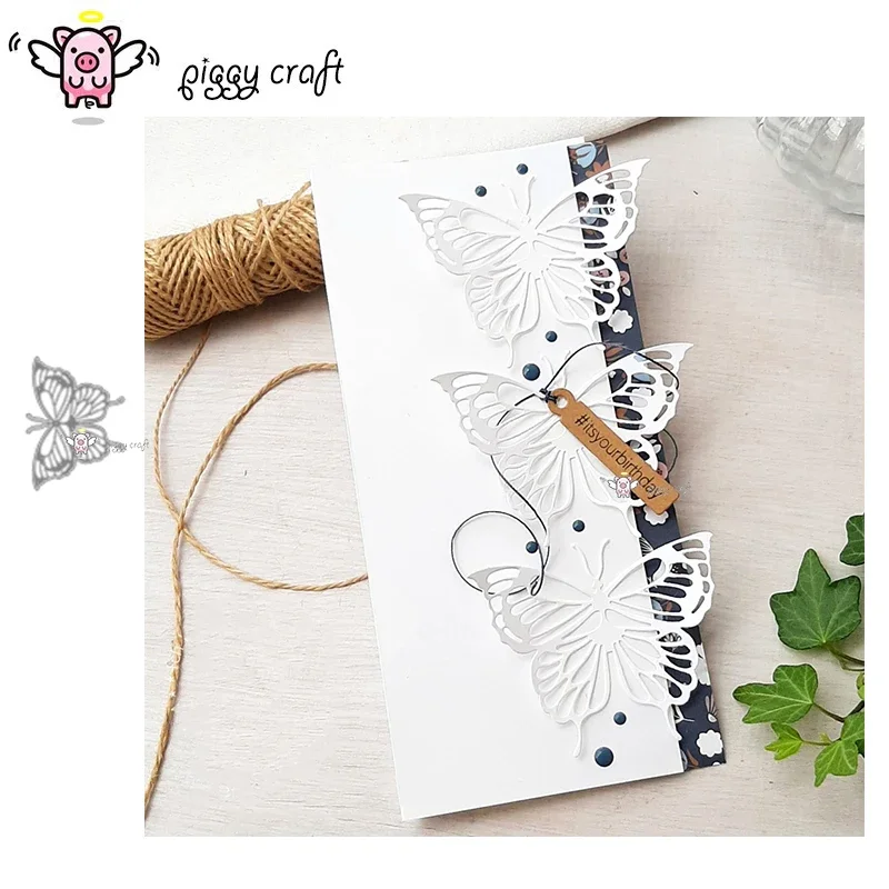 

Новые металлические вырубные формы Piggy Craft для декора в виде бабочек, трафареты для скрапбукинга, вырубные ножи, штампы для бумаги