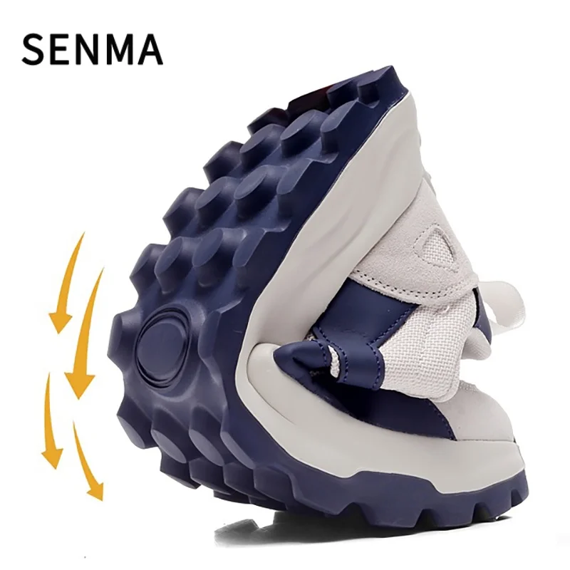 SENMA Chaussures pour hommes Chaussures de sport à semelle souple Nouvelles baskets en maille pour femmes et hommes Chaussure de marche/tennis - Confort léger pour un usage toute la journée