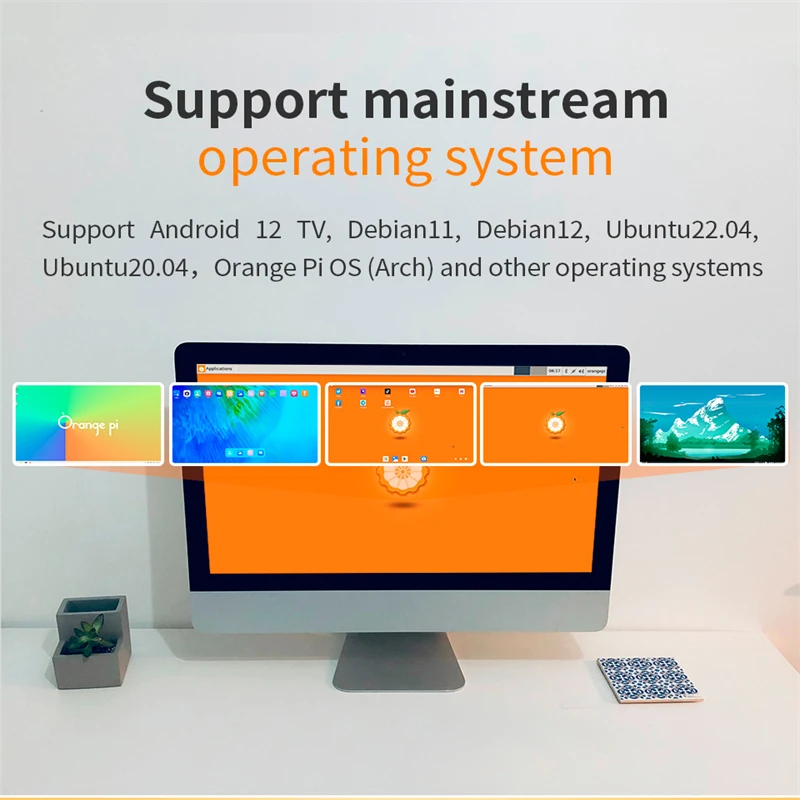 Computador de Placa Única Orange Pi Zero, Allwinner, H618, 2 W, 1GB RAM, DDR4, Mini PC, Zero2W, WiFi, Bluetooth, BLE, SBC