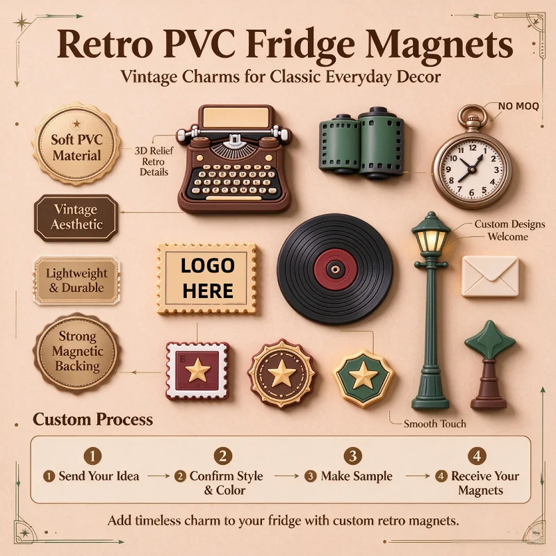 Customized 3D PVC Rubber Durable Plated Letterpress Printed Fridge Magnets Fashionable Waterproof Refrigerator Ornament Magnets