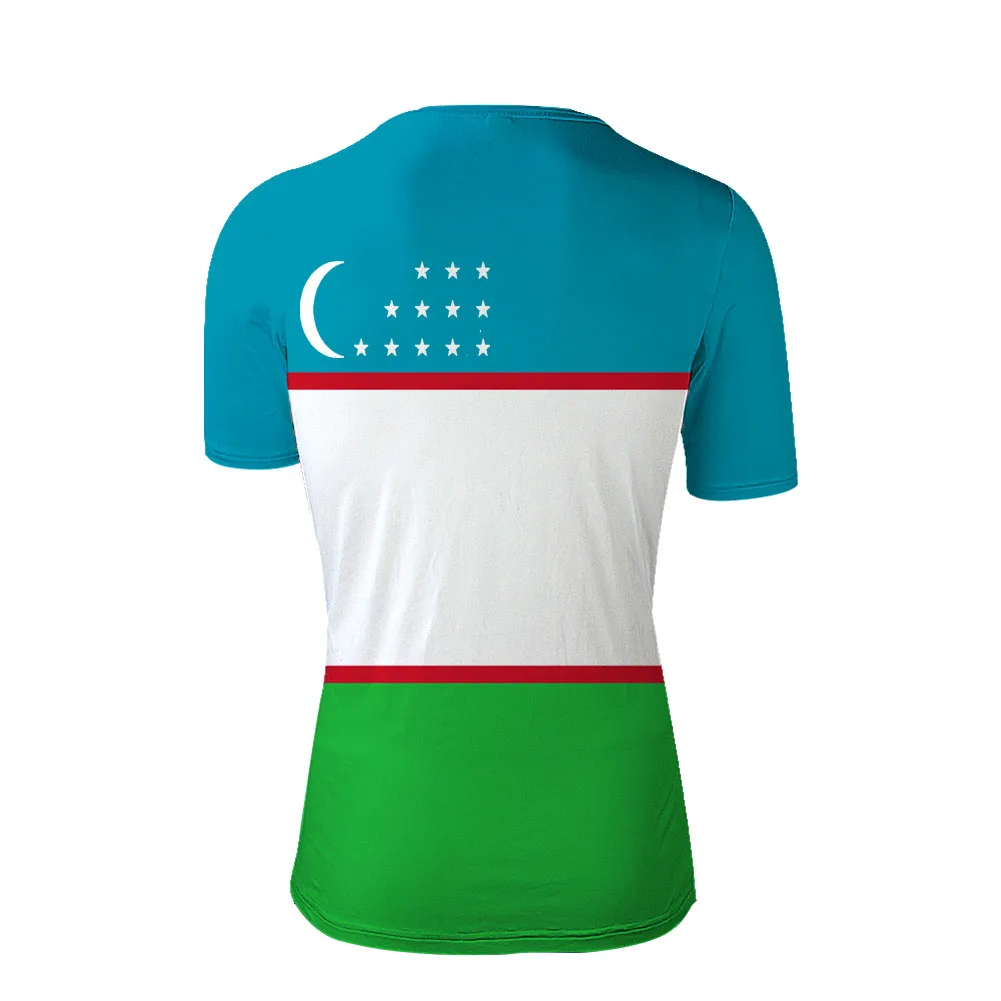 Uzbekistan Male Youth Free Custom Made Name Number Logo Photo Uzb T Shirt Nation Flag Uz Ozbekiston Uzbek Country Clothes