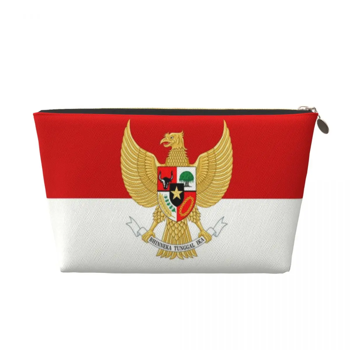 Custom Indonesia Flag Travel Toiletry Bag for Women National Emblem Makeup Cosmetic Bag Beauty Storage Dopp Kit