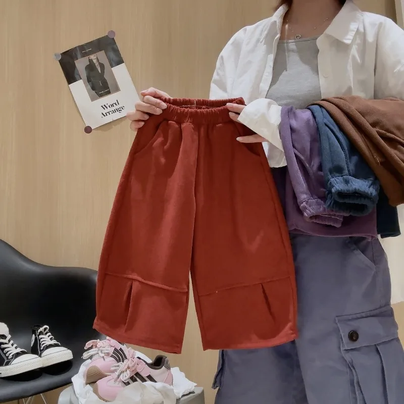 Kinder Mädchen Cordhose BELLBELL Herbst 2-12 Jahre Kinder Mädchen Blütenknospenhose Kleinkind Baby Mädchen Hose mit elastischem Bund, gerade geschnitten – Detail 8