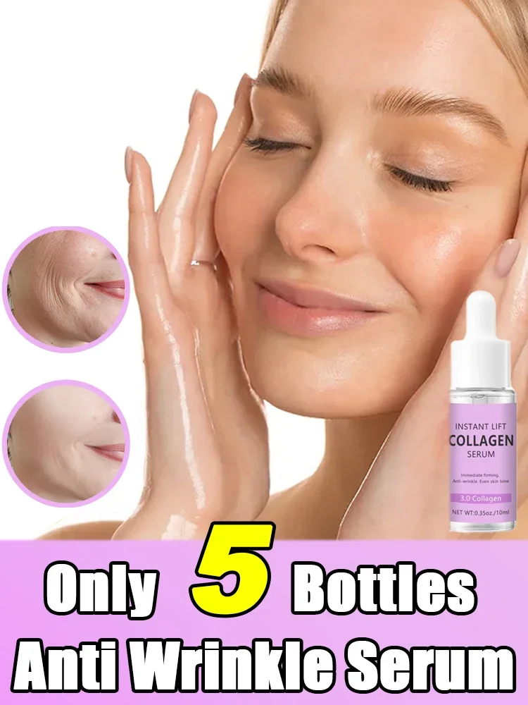 

Lifting Facial Serum Collagen Face Serum Wrinkle Removal Anti Aging Hyaluronic Acid Forehead Fine Lines Skin Care Beauty