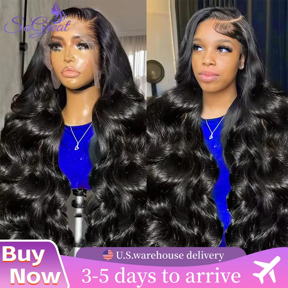 

SoGreat Объемная волна Парик фронта шнурка 13x6 13x4 Парик фронта шнурка Свободные объемные волны человеческих волос Натуральный черный парик Предварительно выщипанный бразильский