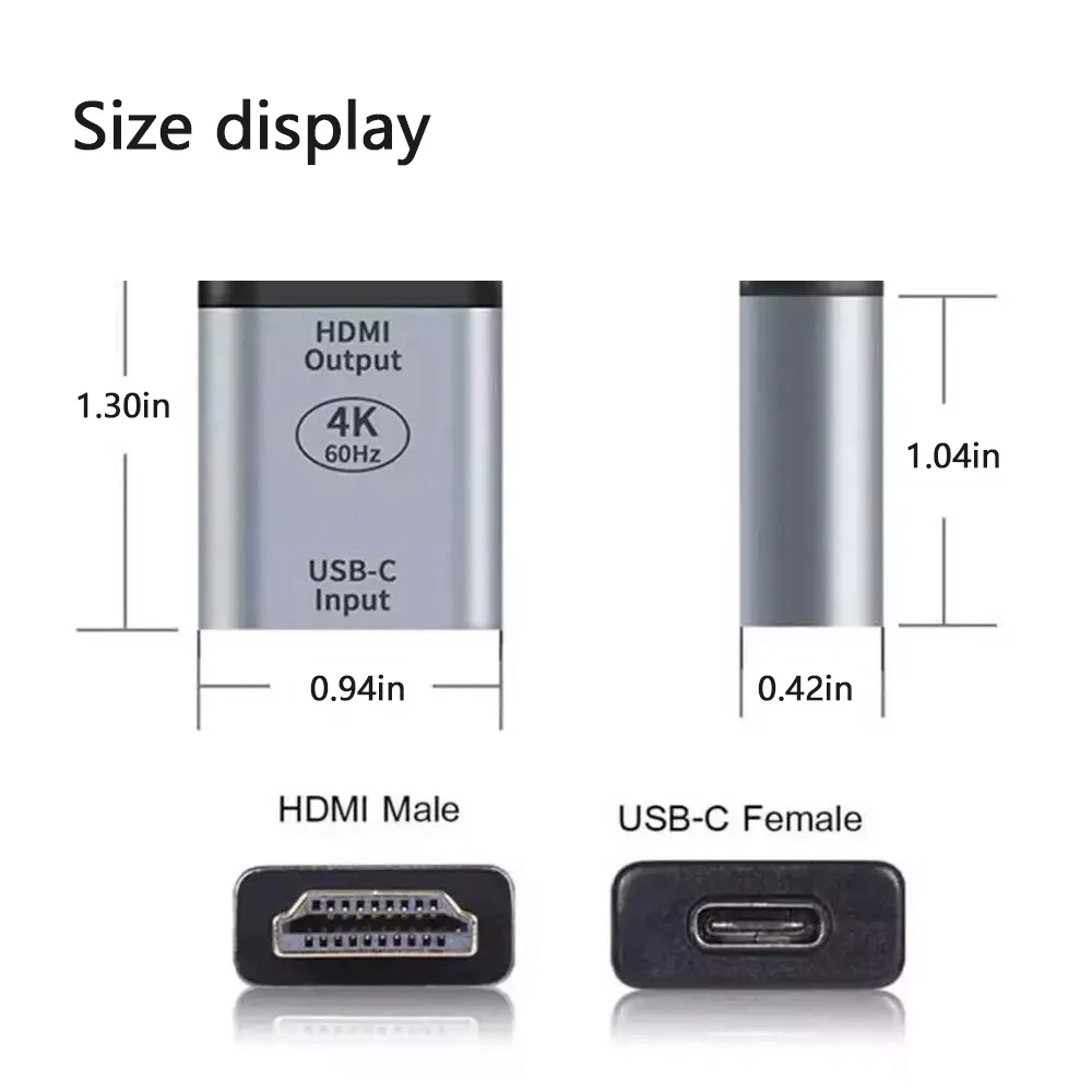 جديد USB 3.1 Gen 2 توصيل USB-C نوع C أنثى إلى واجهة الوسائط المتعددة عالية الوضوح 2.0 ذكر محول 4K @ 60HZ فيديو #5