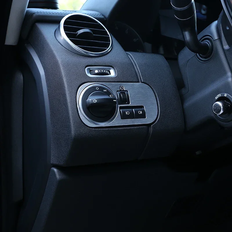 

For 2010-2016Land Rover Discovery 4/Range Rover Sport 2011-2013 Aluminum Alloy Silver Car Headlight Switch Sticker Auto Parts