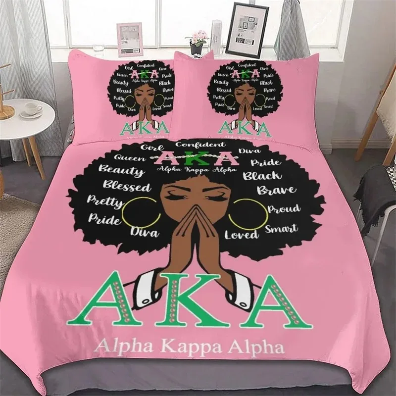 Alpha Sorority Kappa Alpha AKA Bedding Sets,Girls bed supplies set duvet cover bed comforter set bedding set