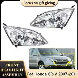 For Honda CR-V CRV 2007 2008 2009 2010 2011 LED Headlight Assembly Front Bumper Headlight Clear Lens Replacement Accessories