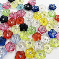 25pcs Mix New! Fancy Plastic button With Rinestone sewing craft appliques Lots PT06