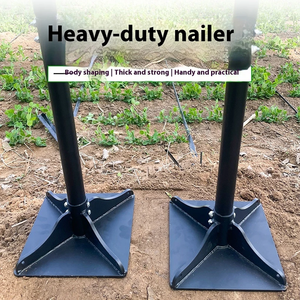 Soil Compacting Tamper with 48 inch Handle Garden All-Steel Heavy Duty Leveling Ground Installing pavers and Repairing Blacktop