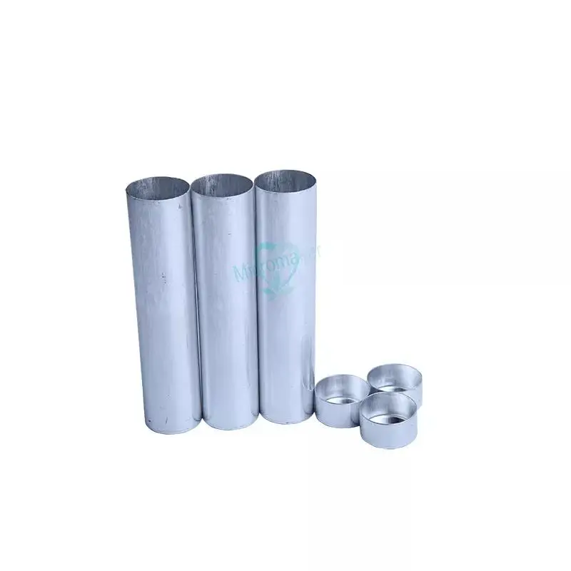 

25mm Dental Lab Aluminum Cartridge With Lip For Dental Lab Flexible Acrylic Denture Inject Acrylic Work Diameter 50pcs