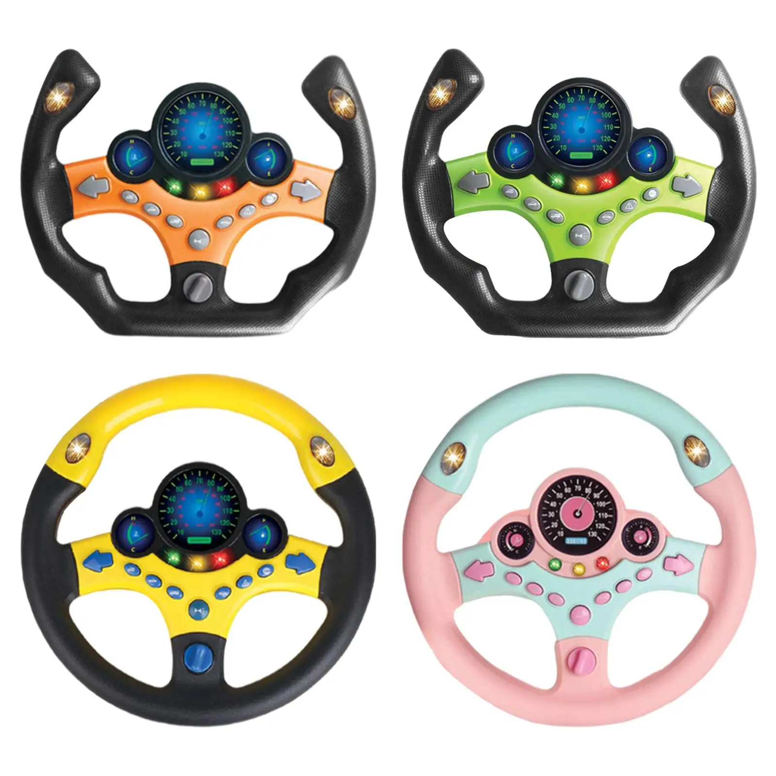Simulated Driving Steering Wheel Copilot Toy with Music for Infant Toddler