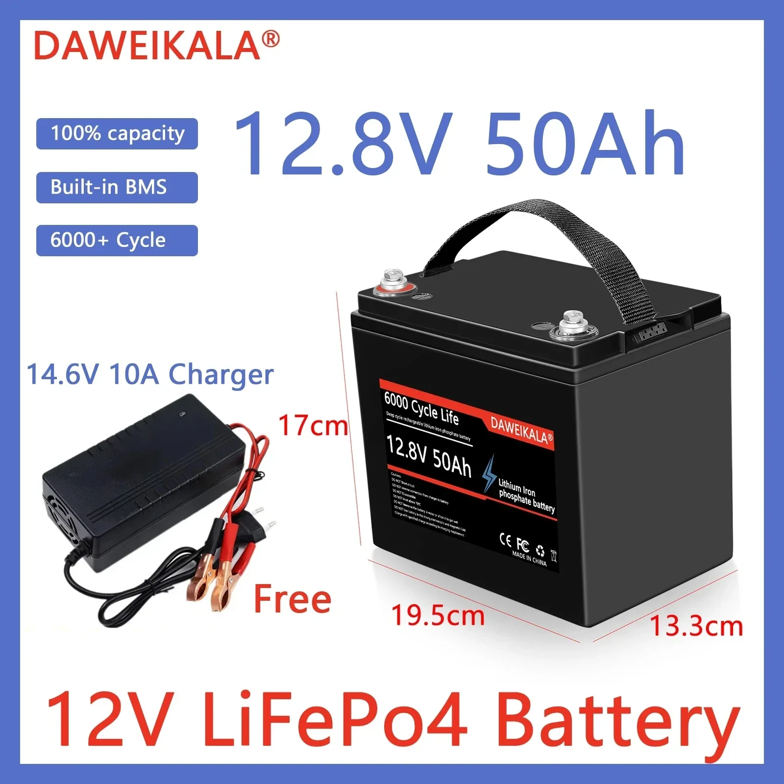 12v 50ah lifepo4 bateria capacidade real embutido bms bateria recarregável de fosfato de ferro de lítio para ups, brinquedos infantis, localizador de peixes