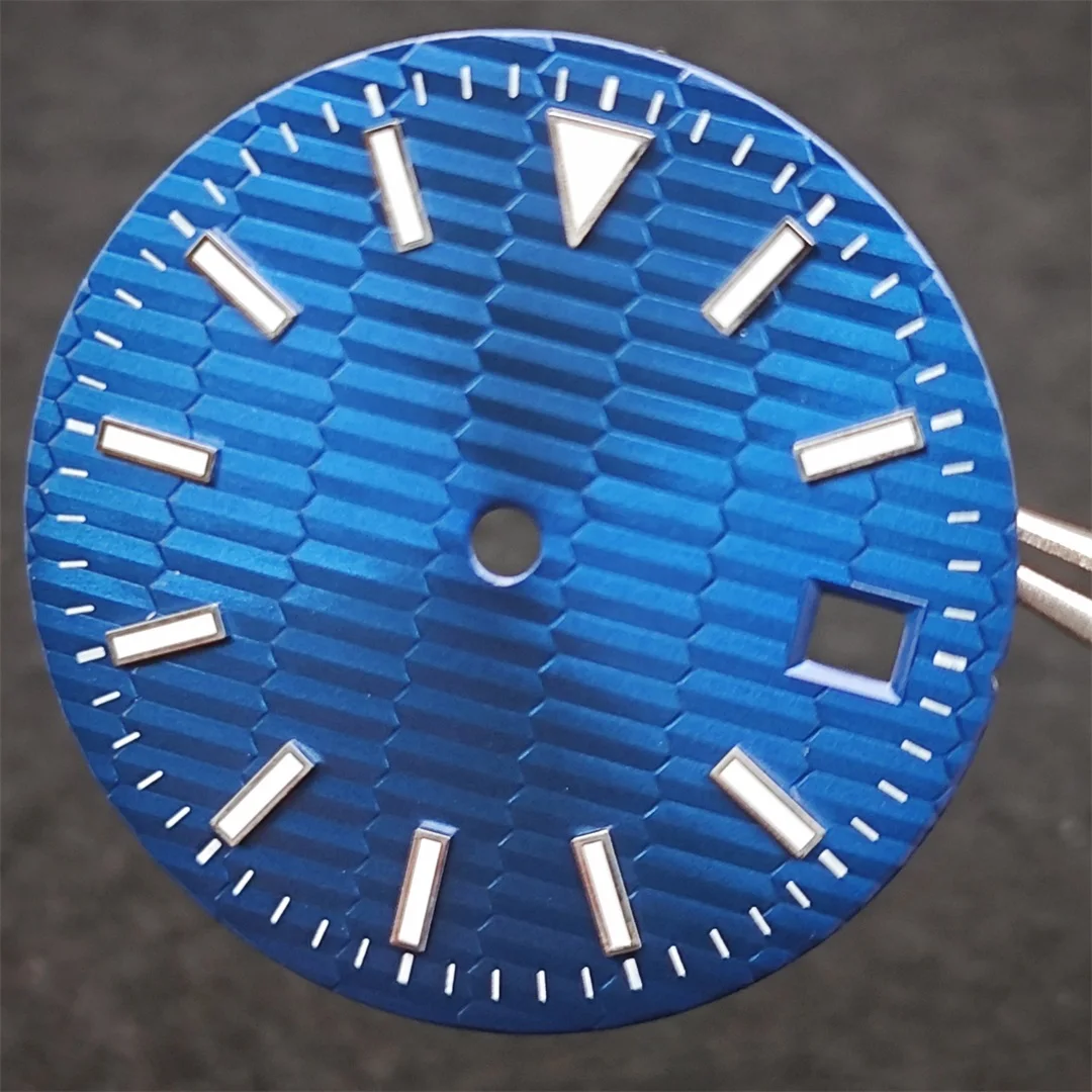 28.5 مللي متر ساعة الطلب الملمس المعدني الهاتفي الأزرق الأخضر مضيئة اكسسوارات لحركة 8215/ ETA 2824/ 2836 / 8200/ Mingzhu 2813