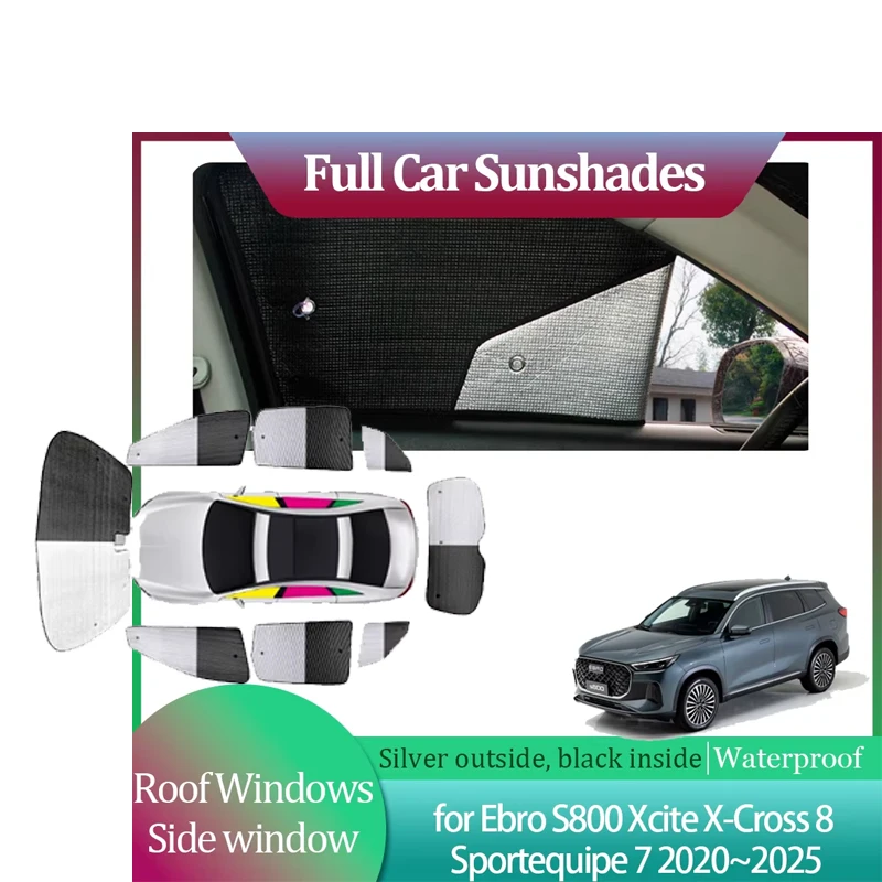 

Car Sunshades for Ebro S800 Xcite X-Cross 8 Sportequipe 7 2020~2026 Windshield Roof Windows Sun Visor Sunroof Cover Accessories