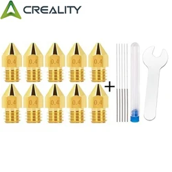 Creality 10PCS stampante 3D MK8 ugelli in ottone 0.2/0.3/0.4/0.6/0.8/1.0mm Ender 3 ugelli in acciaio inossidabile per stampanti 3D