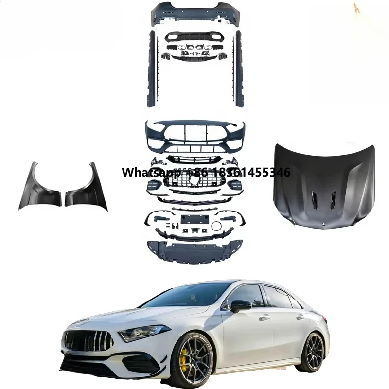 

For A-Class W177 Modified A45s Standard Edition Rear Lip & Exhaust Pipe Bumper Kit | Limited Offer