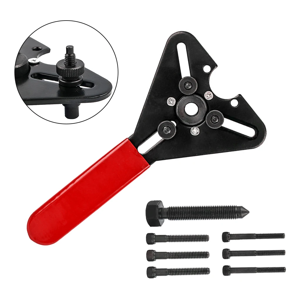 Air Conditioning Compressor Clutch Removal Tool with Steel Build and Brass Thumb Screws Designed for Secure Automotive AC Repair