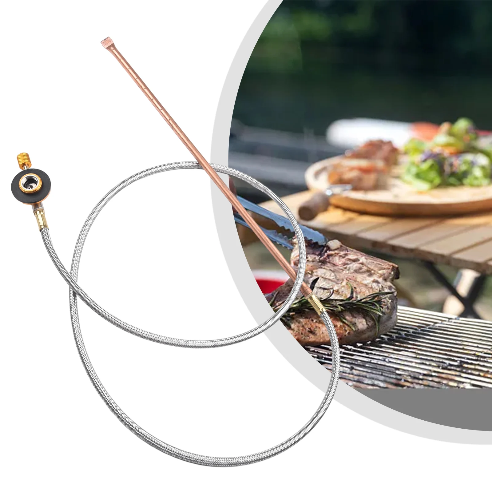 Gas Appliance Fires Starter Outdoor Camping Hiking Stainless Steel Aluminum Alloy+copper Flexible Hose For Cooking Picnic BBQ