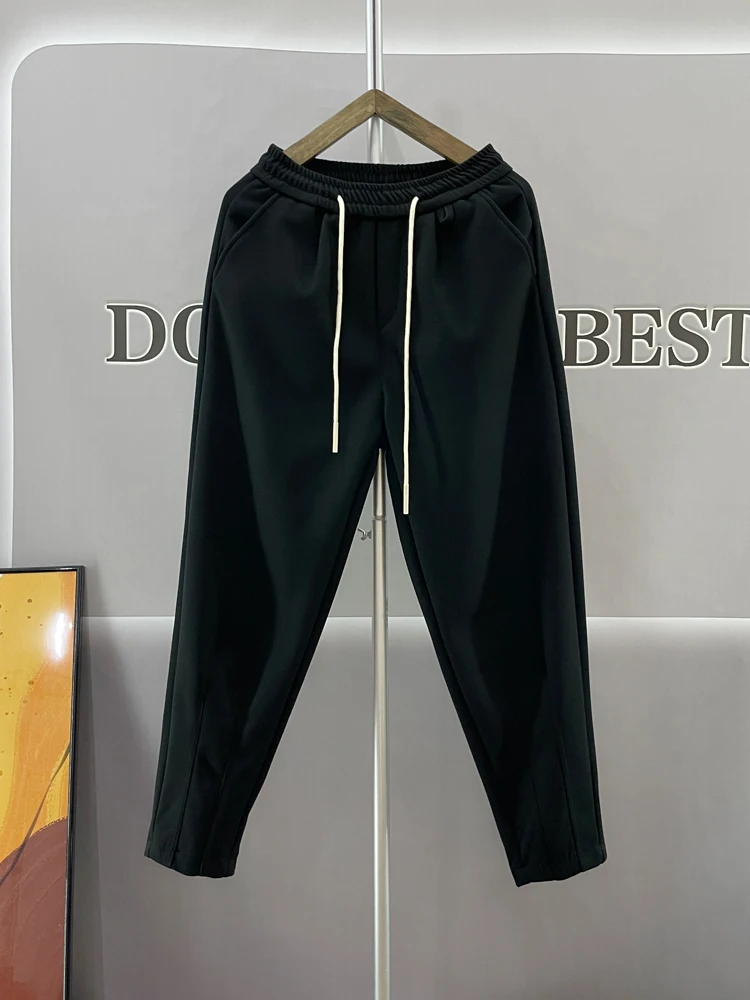 

Men's Casual Trousers Autumn Winter New Sle Trendy Loose Large Size Wide Leg Bla Haome Woolen Harem Pants Slim Fit