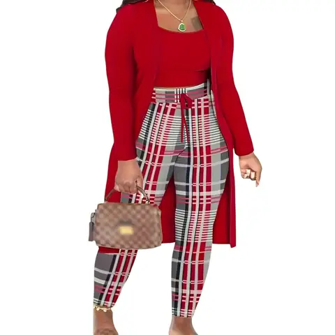 Fashionable and Sexy Plus Size Three Piece Women's Suit