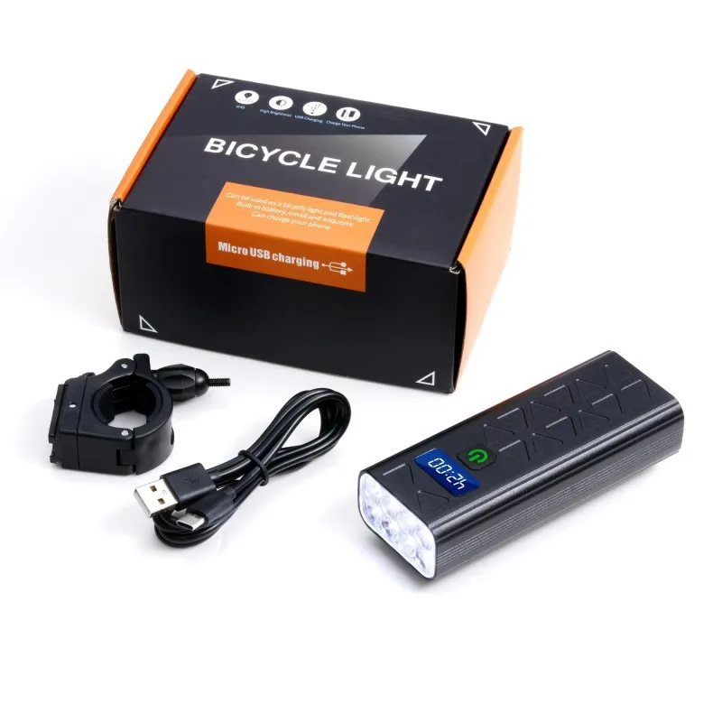 5000 Lumens 8T6 Bike Light USB Rechargeable Powerful LED Bicycle Light Headlight MTB Flashlight Front Lamp as power bank