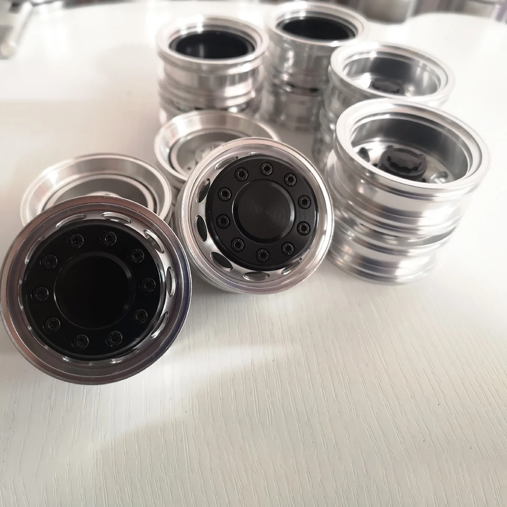 

Aluminum Alloy Front Rear Wheels Hub/powered Wheel for 1/14 Tamiya RC Truck SCANIA VOLVO Mercedes-Benz ACTROS 3363 MAN Car Parts