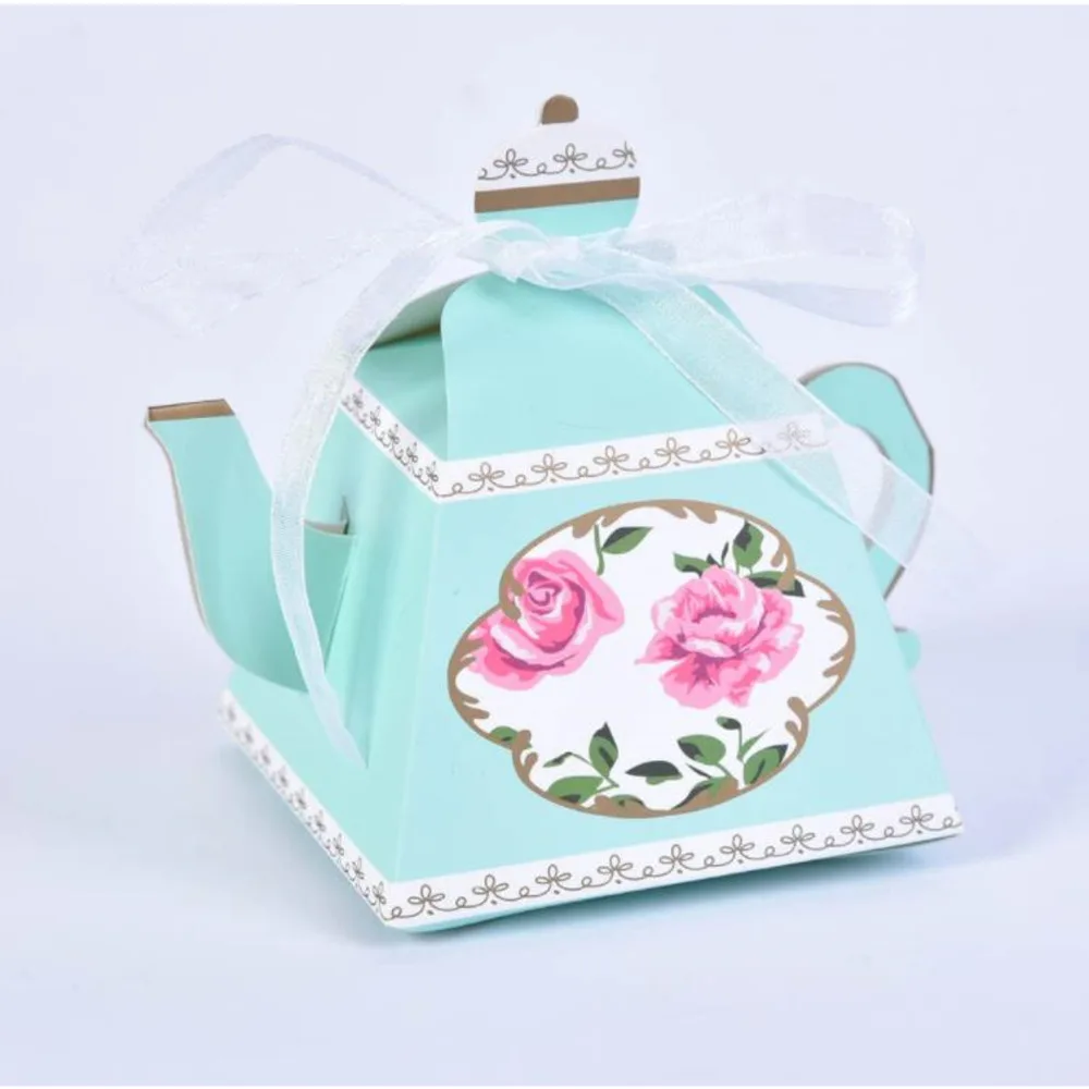 Lovely Teapot Candy Box Retro Paper Candy Boxes For Wedding Party Favors And Gifts Cajas De Dulces Para Boda