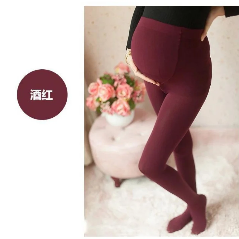 120d Pregnant Women Belly Support Pantyhose Velvet Autumn and Winter Pregnant Women Silk Stockings Leggings Wholesale Fat People